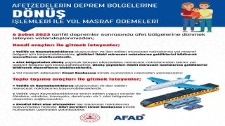 AFADdan deprem bölgesine geri dönüş yapmak isteyen vatandaşlar için duyuru