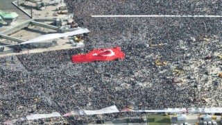 AK Parti Büyük İstanbul Miting alanı havadan böyle görüntülendi