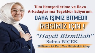 AK Parti Milletvekili adayı Biçekten teşekkür mesajı