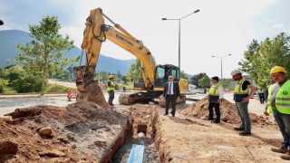 Akbaş Barajından getirilen su Göveçlike ulaştırılıyor