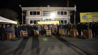 Akyurtta çiftçilere arılı kovan dağıtıldı
