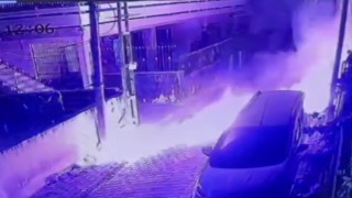 Alacağını alamadı evin önüne el yapımı bomba attı
