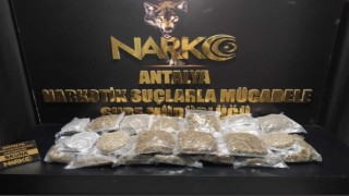 Antalyada Nisan ayında 16 kilogram esrar, 19 kilogram skunk ele geçirildi