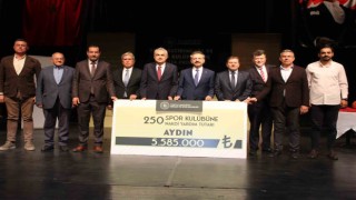 Aydında 250 amatör spor kulübüne 6 milyonluk destek