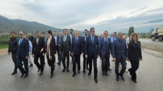 Aydınlı muhtarlar otoyol çalışmasını inceledi