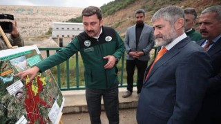 Bakan Nebati, Pamukluk Barajında incelemelerde bulundu