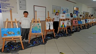 Çeşmeli öğrenciler atıkları sanat eserlerine dönüştürdü