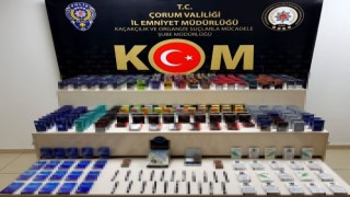 Çorumda kaçak sigara operasyonu