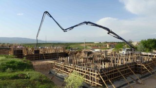 Deprem bölgesi Malatyada köy evleri yükseliyor