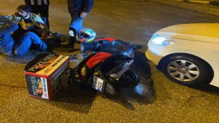 Elazığda motosikletli kurye ile otomobil çarpıştı: 1 yaralı