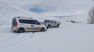 Erzurumda kış geri geldi