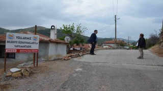 Gömeçte parke taş çalışmaları devam ediyor