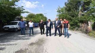 Gürkan, Orduzu Kaldırım Mahallesinde yol çalışmalarını inceledi