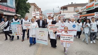 Hastalıklara dikkat çekmek için yürüyüş düzenlendi