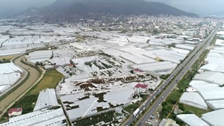 Hortumun vurduğu Anamurda son durum dron ile görüntülendi