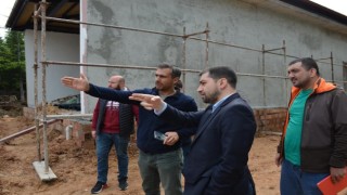 İl Müdürü Damkacı, sağlık merkezi binasının inşaatında inceleme yaptı