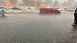 Kahramanmaraşta sağanak yağış ve dolu etkili oldu