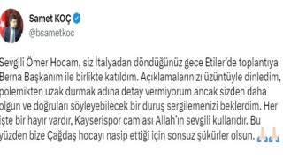 Kayserispordan Ömer Erdoğana yanıt
