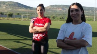 Kilisli atlet, futbol sahasında antrenman yaparak cirit atmada Türkiye şampiyonu oldu