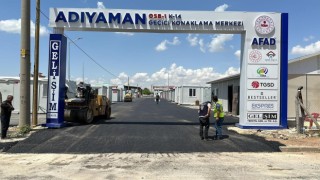 Konteyner kentler asfaltlanıyor