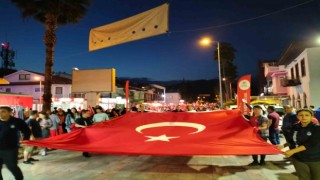 Köyceğizde 19 Mayısın coşkusu fener alaylarıyla sokağa taştı