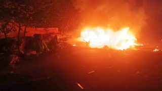 Malatyada korkutan çadır yangını