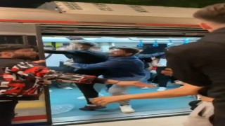 Marmarayda tekmeli yumruklu kavga