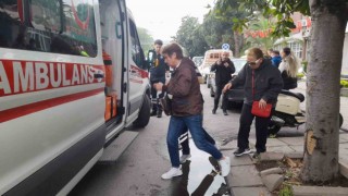 Motosiklet ayağının üzerinden geçti
