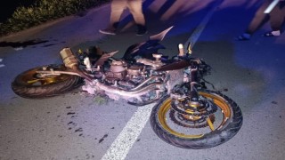 Motosiklet devrildi: 1 yaralı