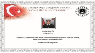 MSBden şehit uzman çavuş için başsağlığı mesajı