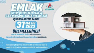 Nevşehir Belediyesi uyardı ‘Vergi Ödemelerini Unutmayın
