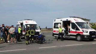 Orduda motosiklet ile otomobil çarpıştı: 2 yaralı