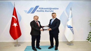 Rektör Çiftçi, YÖKAK Başkan Vekili Mustafa Çufalı ile ÇAKÜnün kalite süreçlerindeki performansını değerlendirdi