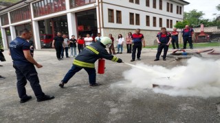 Safranboluda itfaiyeden sertifikalı eğitim