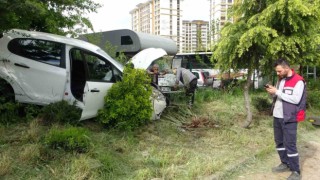 Sancaktepede trafik kazası: 1 yaralı
