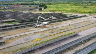 Şehrin yeni enerji kaynağı Karaman GES için son paneller kuruluyor