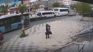 Tekirdağda 7 işçinin yaralandığı zincirleme kaza kameraya yansıdı