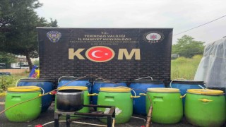 Tekirdağda 870 litre sahte alkol ele geçirildi