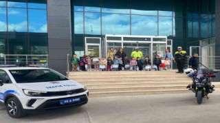 Tekirdağda anaokulu öğrencilerine trafik eğitimi verildi