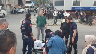 Ümraniyede otomobilin yayaya çarptığı anlar kamerada