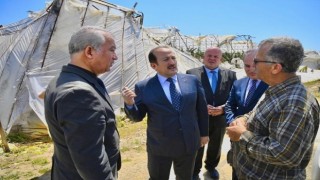 Vali Pehlivan, hortum felaketi yaşayan Anamurda incelemelerde bulundu