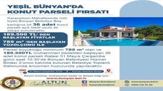 Yeşil Bünyanda konut parseli fırsatı