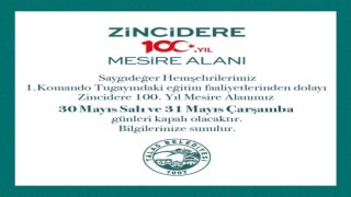 Zincidere Mesire Alanı 2 Gün Kapalı Olacak