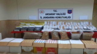 Aksaray jandarmadan kaçak sigara operasyonu