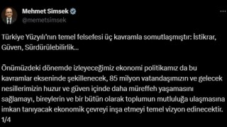 Bakan Şimşek: “Güven, ancak kurala göre politikalar uygulanarak temin edilebilir”