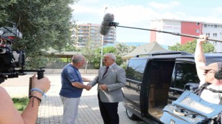 Başkan Atay Efelerin Efesi filmi için kamera karşısına geçti