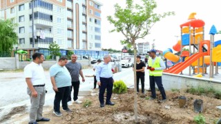 Başkan Çınar, yapımı süren yeni park alanını inceledi