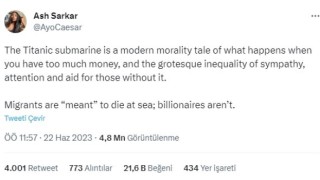 Batı medyasının sınıf ayrımı: Göçmenlerin denizde ölmesi normal, milyarderlerin denizde ölmesi trajedi