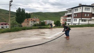 Bayburt Belediyesinden cadde ve sokaklarda hummalı çalışma