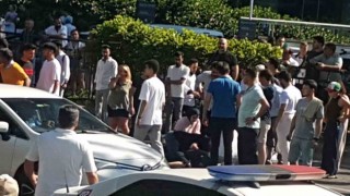 Beşiktaşta zincirleme kaza: Otomobil kadının üstünden geçti